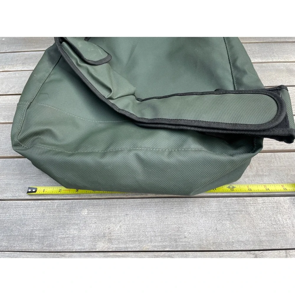 Vintage Hugo Boss Green Canvas Sling Bag Mens Messenger Crossbody Backpack Olive